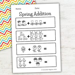 Spring Addition Spreadsheets Spring Addition Worksheets: Free Math Printables for Kids