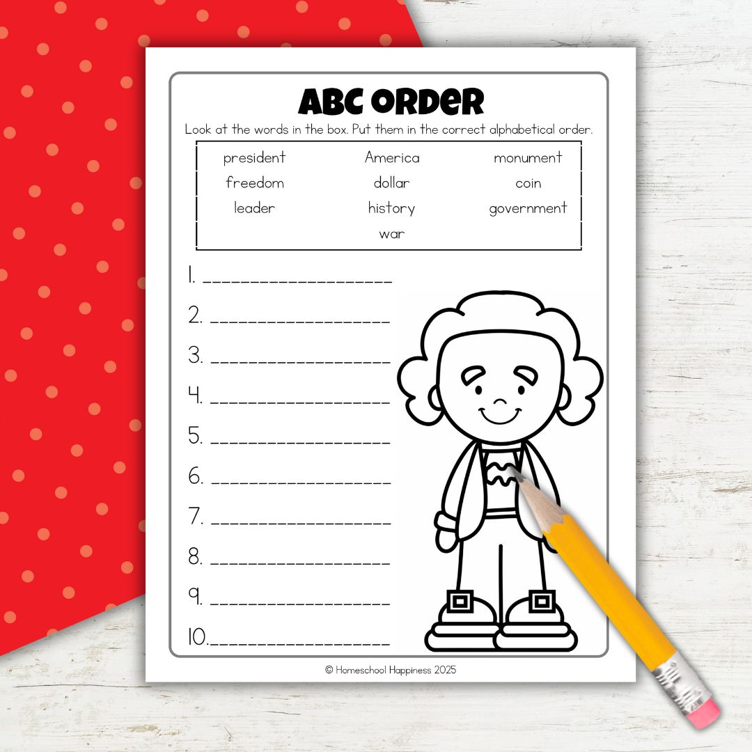 Fun &amp; Free George Washington Worksheets for Kindergarten