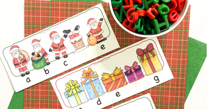 Image for Christmas ABC Order Cards to Teach Letters