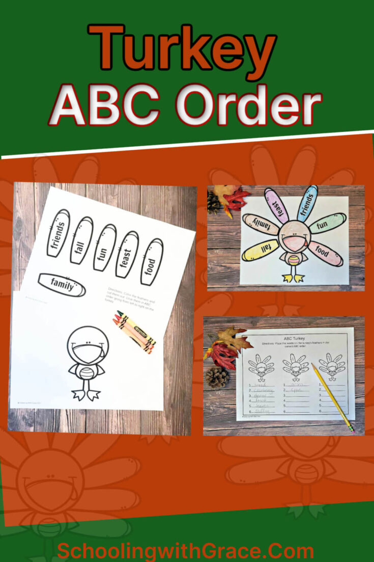 Image for Turkey ABC Order Printable