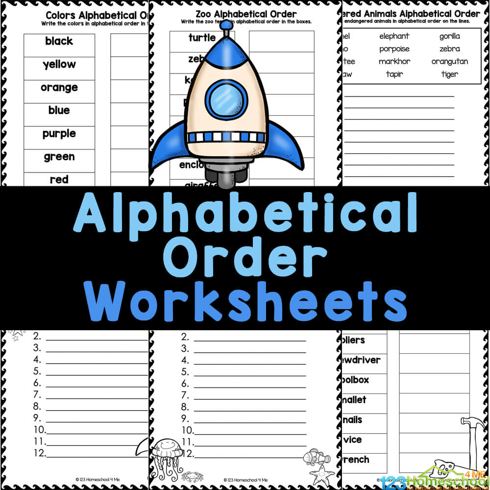 Image for FREE Printable Alphabetical Order Worksheets