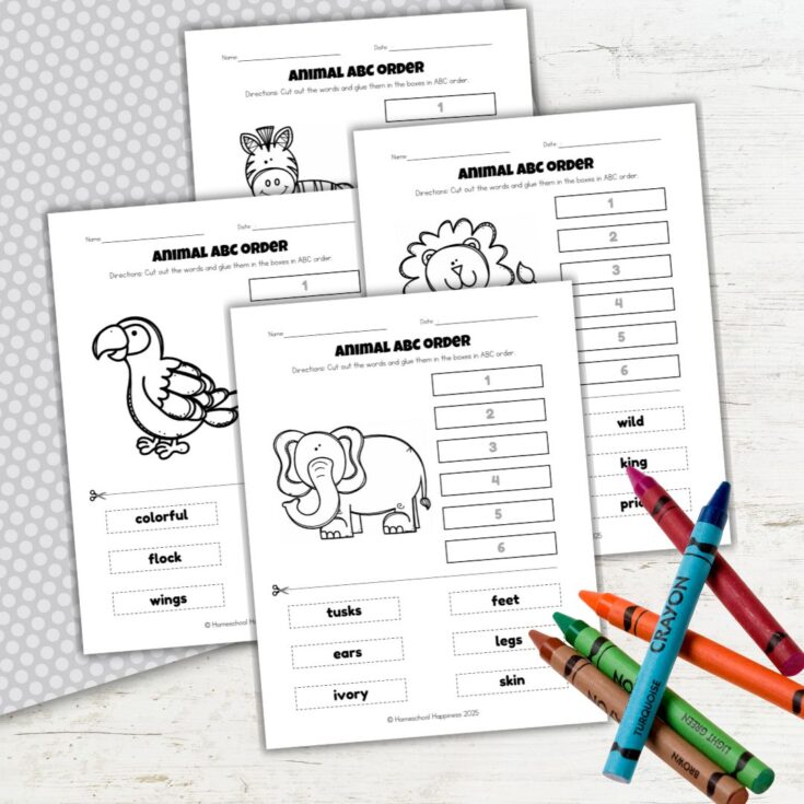 Image for Zoo Animals ABC Order Worksheets