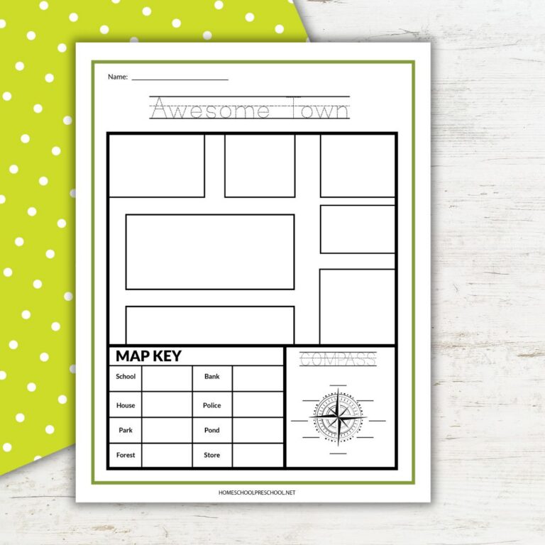 Free Printable Map Skills Worksheets for Homeschool