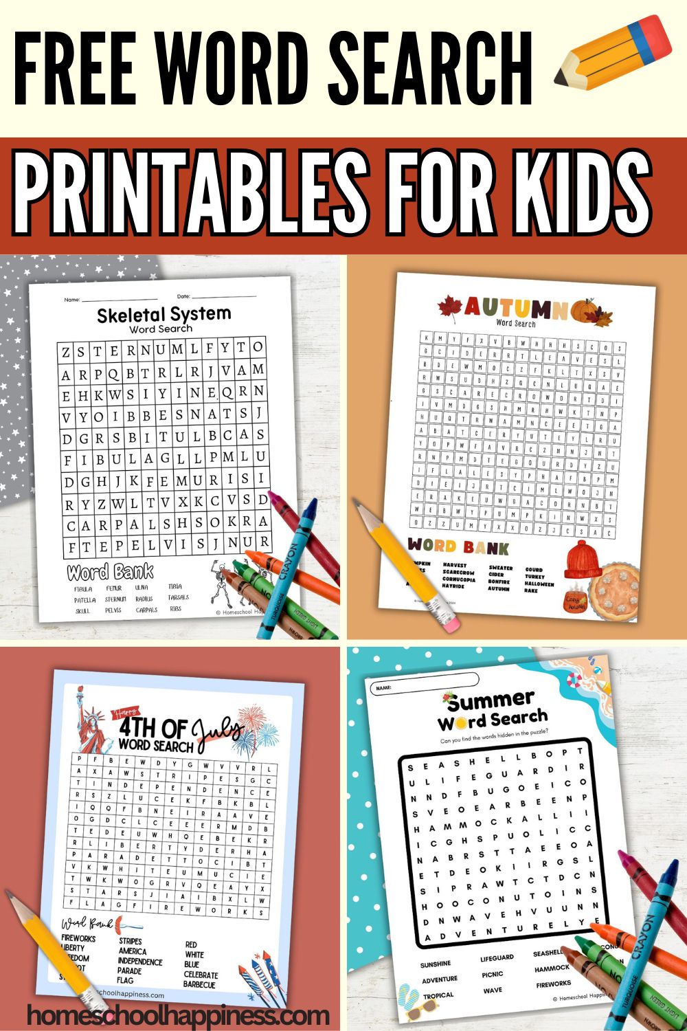 Free Word Search Printable for Kids | Homeschool Fun