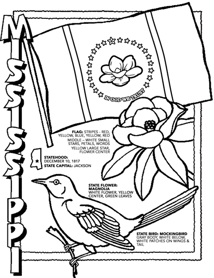 Image for Mississippi Coloring Page