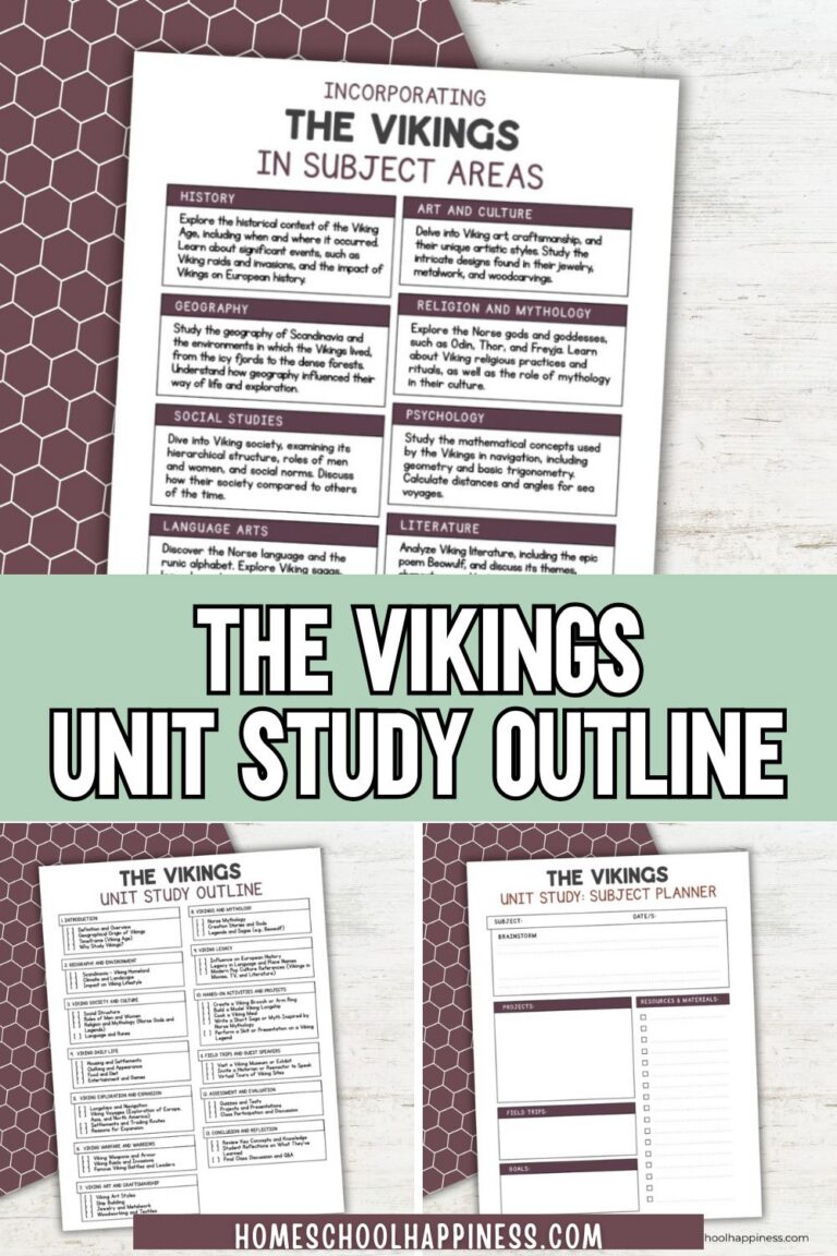Vikings Printable Unit Study Outline for Kids