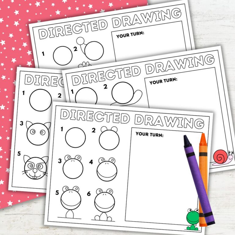 Spring Directed Drawing for Kids