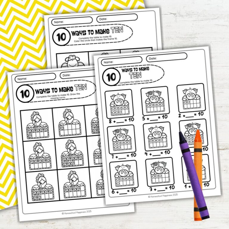 Ways to Make 10 Worksheets