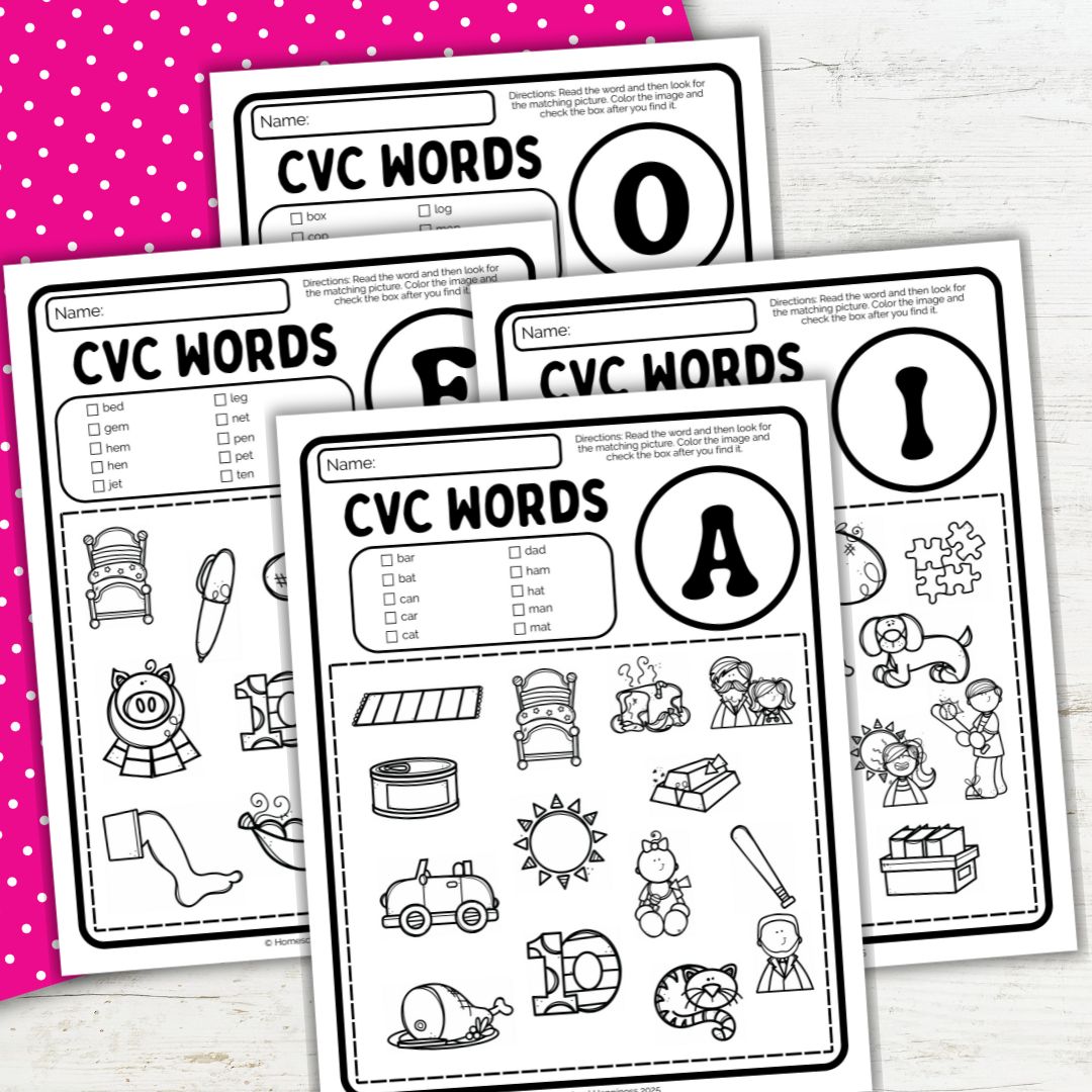 I Spy CVC Words Printable